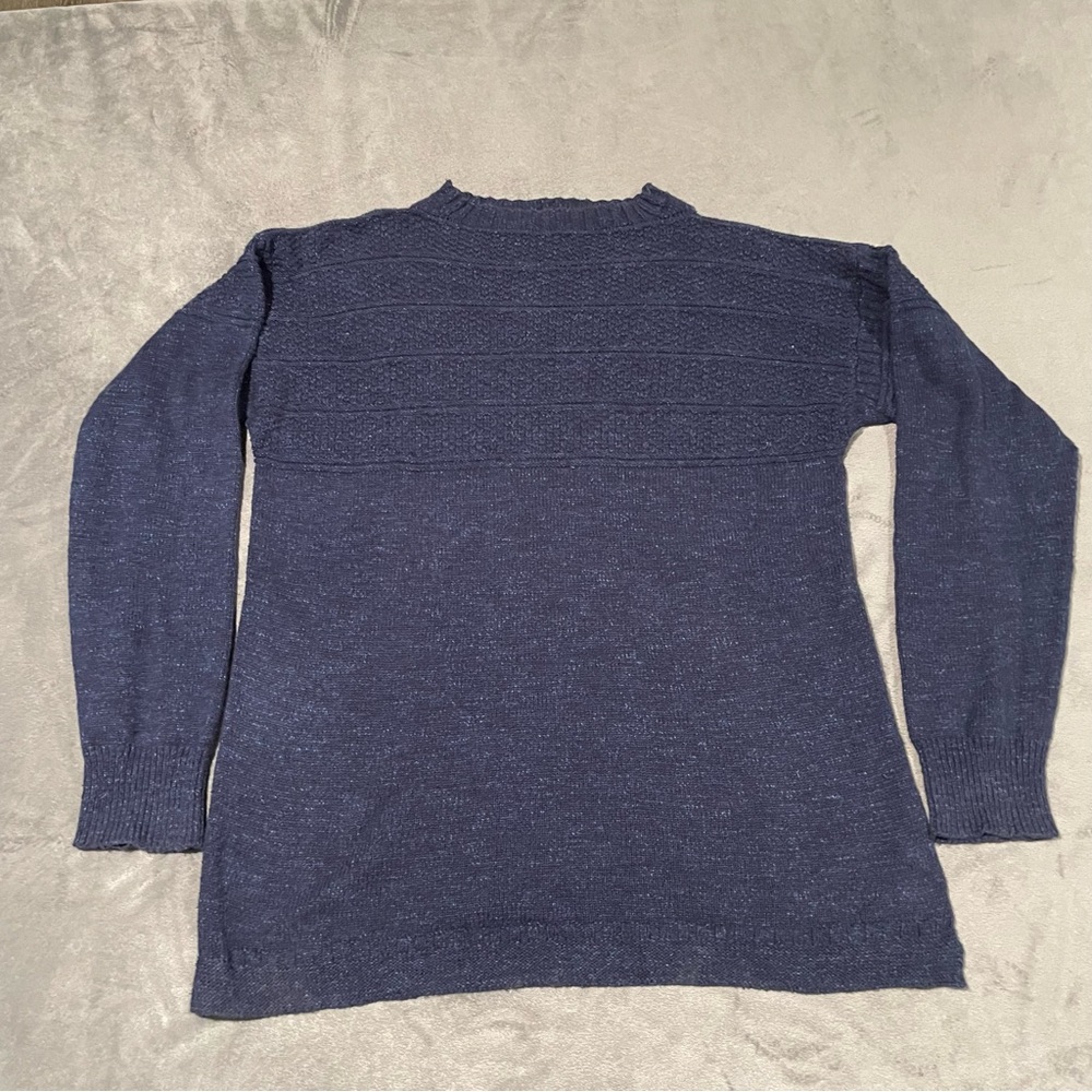 Wallace & Barnes Sweater Mens Large Blue Crewneck Knit Sweatshirt Pullover